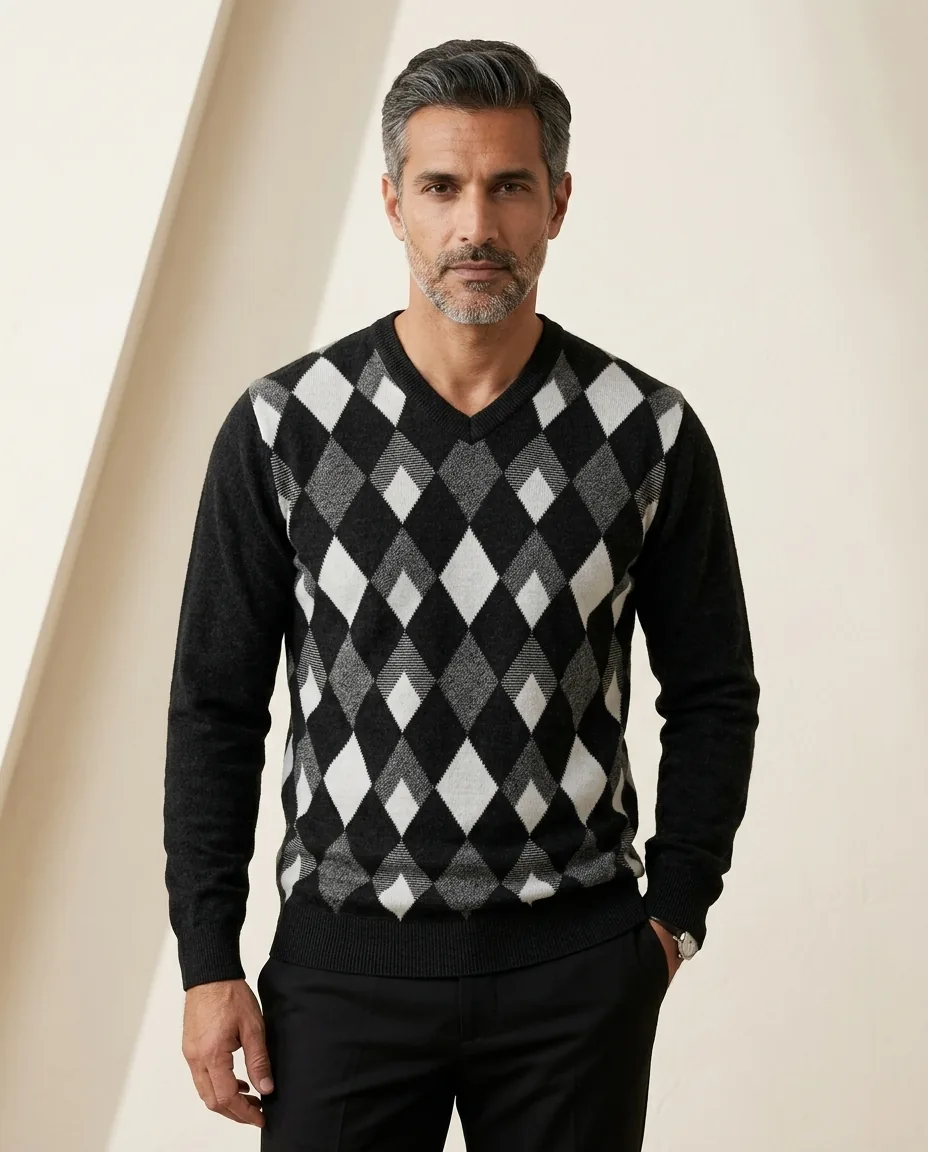 Men's jacquard pullover
