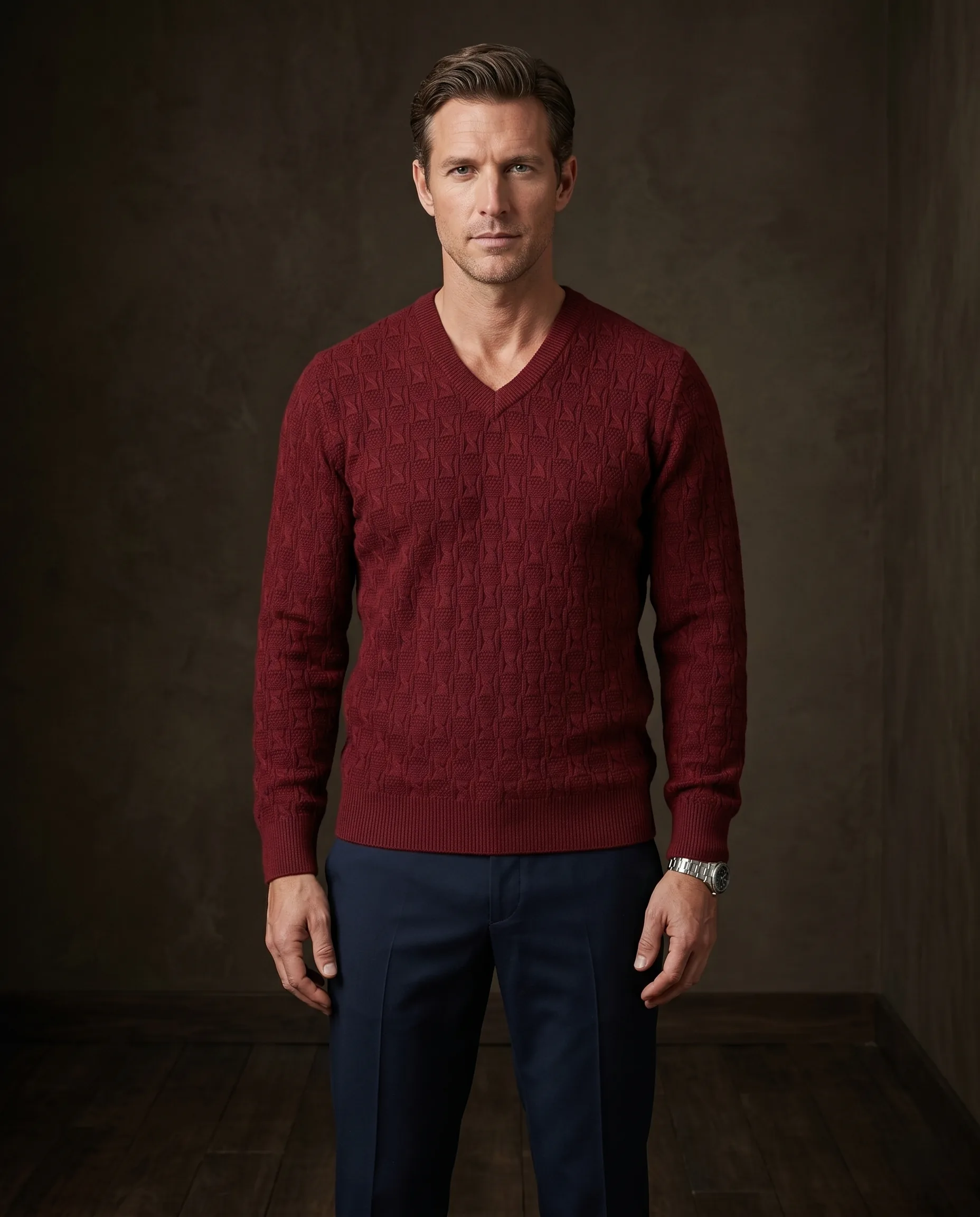 Men's V-neck pullover